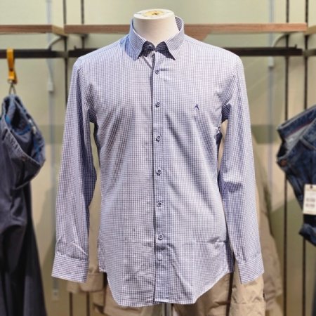 체크패턴 드레스 셔츠