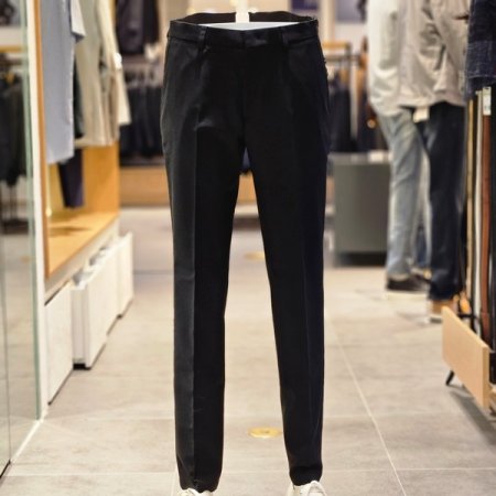 사계절 블랙 폴리스판 캐주얼바지