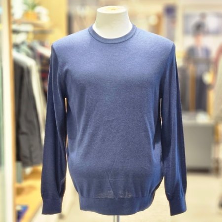 워셔블 솔리드 라운드넥 니트