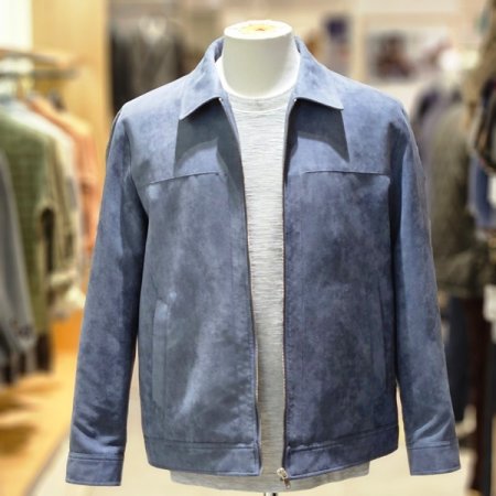 스웨이드 트러커 점퍼