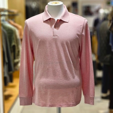 솔리드 긴팔 면 카라티셔츠