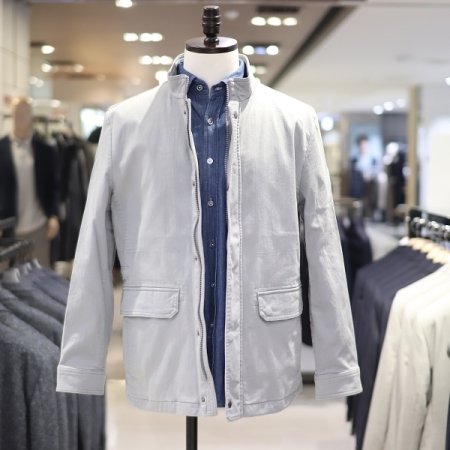 남성 가먼트워싱 면 사파리점퍼