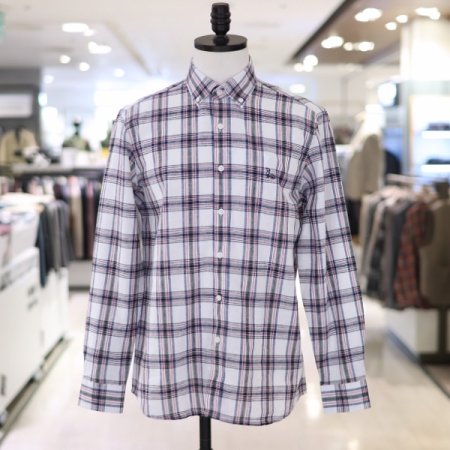 남성 봄 마혼방 체크남방 캐주얼셔츠