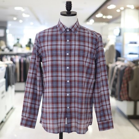 남성 봄 마혼방 체크남방 캐주얼셔츠