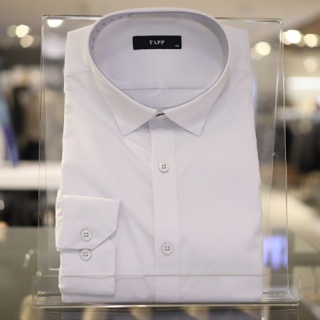 남성 솔리드 기본 스판 와이셔츠