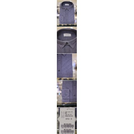 남성 봄 에어홀 프린트 드레스셔츠