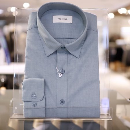 남성 스판 솔리드셔츠 캐주얼남방