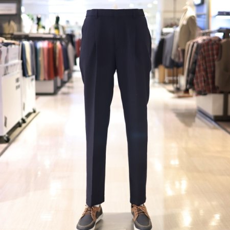 남성 원턱 허리밴딩 슬랙스 캐주얼바지