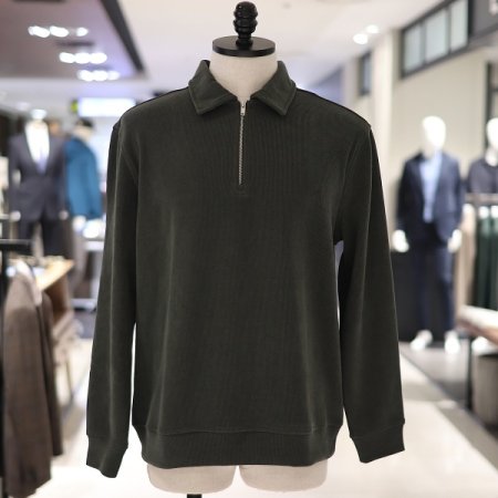 트레몰로 남성 긴팔 반집업 티셔츠