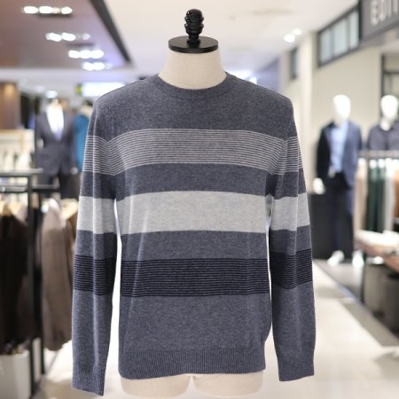 트레몰로 남성 가로배색 긴팔 니트티셔츠
