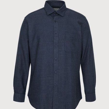 남성 솔리드 포켓 드레스셔츠