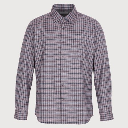 남성 가을 기모 체크 캐주얼셔츠