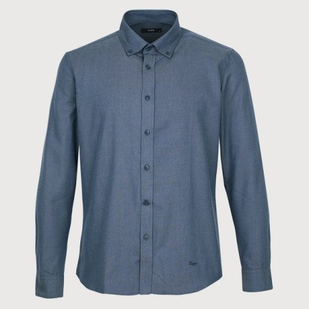 남성 가을 솔리드 트윌 캐주얼셔츠