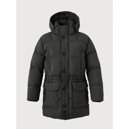 남성 세미롱 후드 덕다운 패딩점퍼