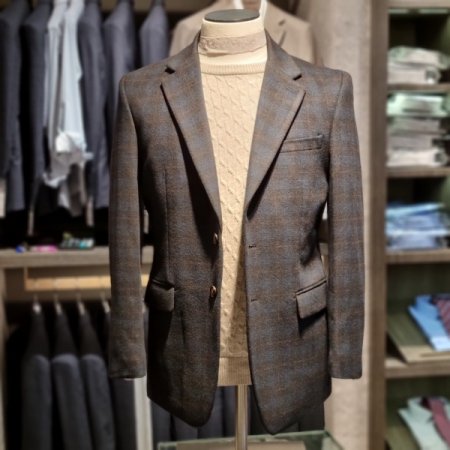 FW네이비글렌체크자켓