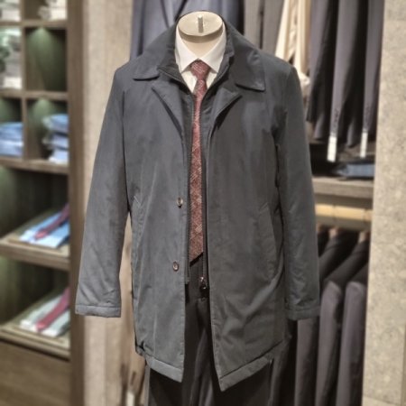 FW네이비구스다운트렌치코트