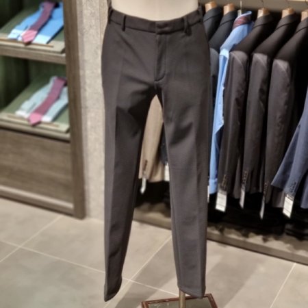 FW브라운잔무늬스트레치기모팬츠