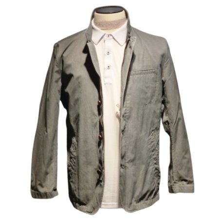 SS가먼트다잉다크카키변형자켓