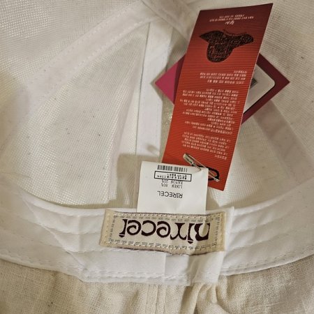 IV린넨리본챙모자