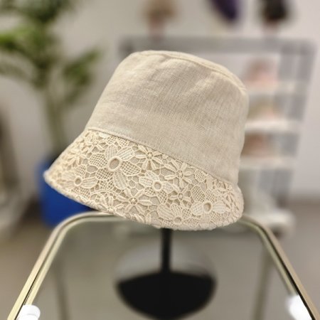 BK스트링 버킷햇 린넨모자