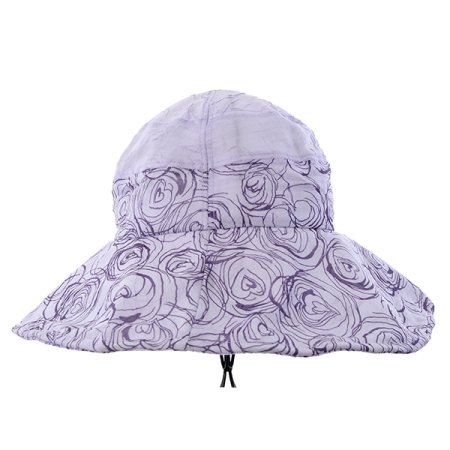 PU시원한 챙 와이어플라워모자