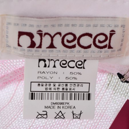 꽃무늬 뒷리본 매쉬챙모자