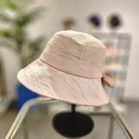 PK플로피린넨소재뒷리본챙모자