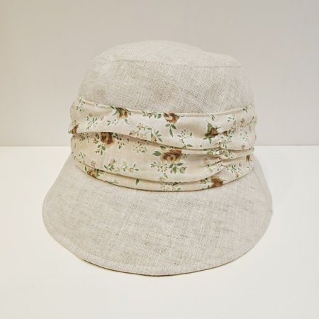 포인트플라워 린넨 벙거지 3