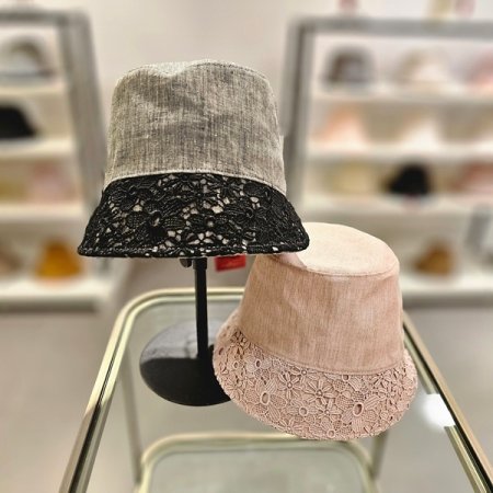 스트링 레이스린넨 벙거지 2