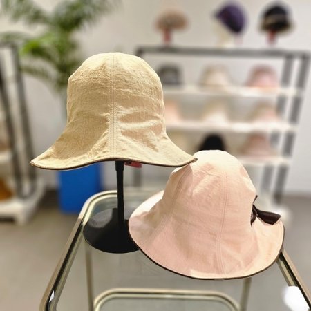 린넨리본 벙거지 2컬러