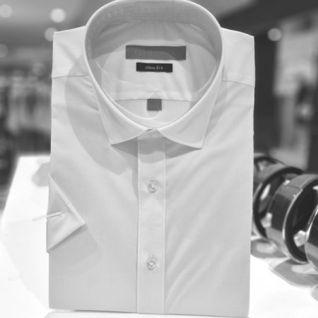 슬림핏화이트반팔셔츠