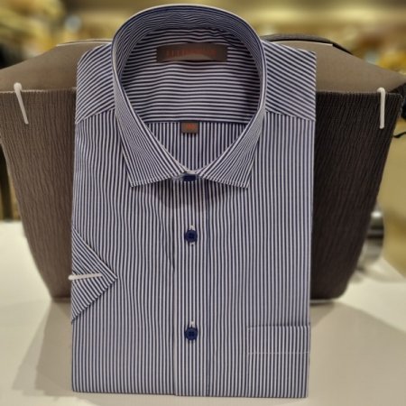 스트라이프반팔프셔츠