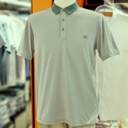 배색칼라 티셔츠