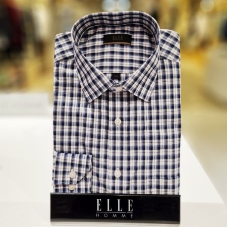 네이비체크셔츠