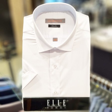 화이트 슬림반팔셔츠