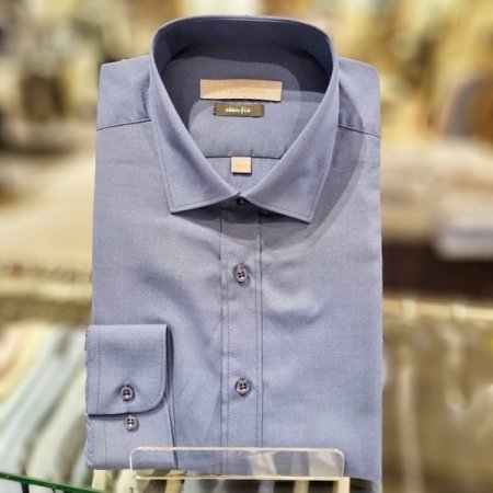 네이비슬림핏셔츠