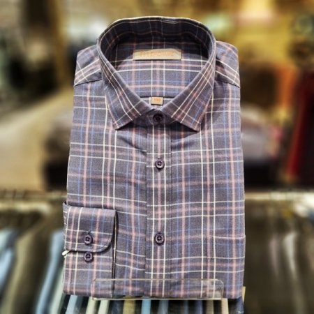 네이비체크셔츠