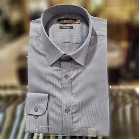 블루 슬림핏긴팔셔츠