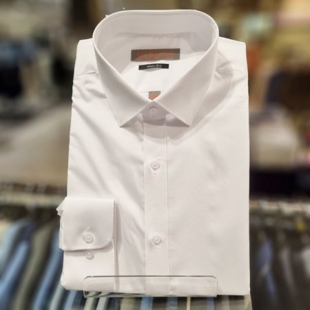 슬림핏화이트긴팔셔츠