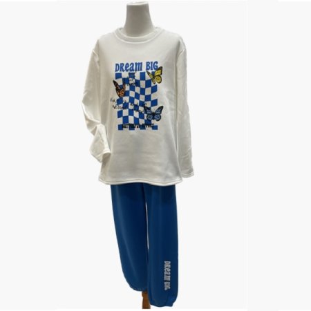 여성 나비 기모 트레이닝복 세트