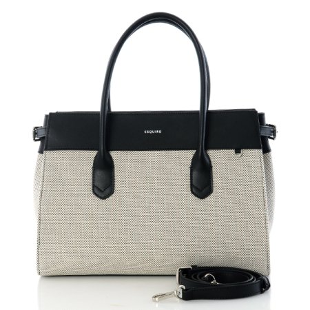 캔버스 가죽콤비 토트백