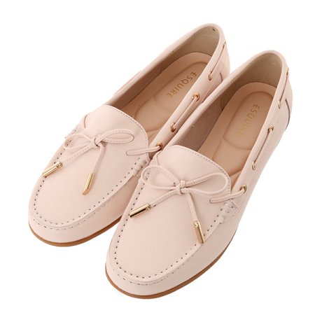 리본 장식 포인트 드라이빙 슈즈