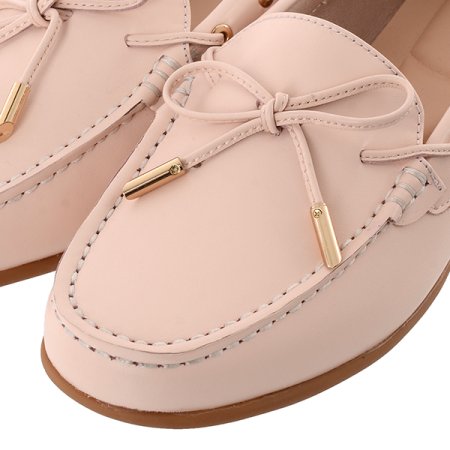 리본 장식 포인트 드라이빙 슈즈