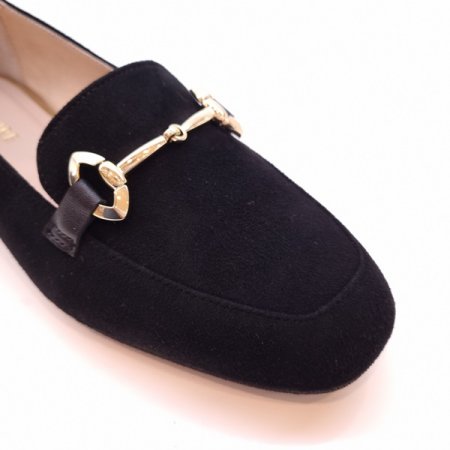 체인 장식 스웨이드 여성 로퍼