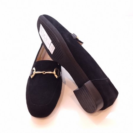 체인 장식 스웨이드 여성 로퍼