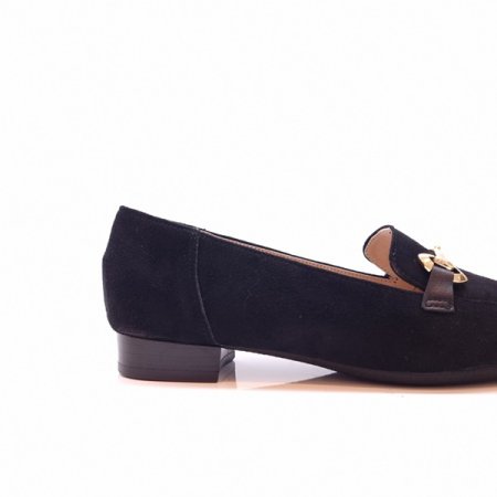 체인 장식 스웨이드 여성 로퍼