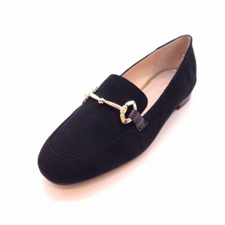 체인 장식 스웨이드 여성 로퍼