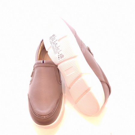 가벼운 발등 지퍼 디테일 여성 슬립온