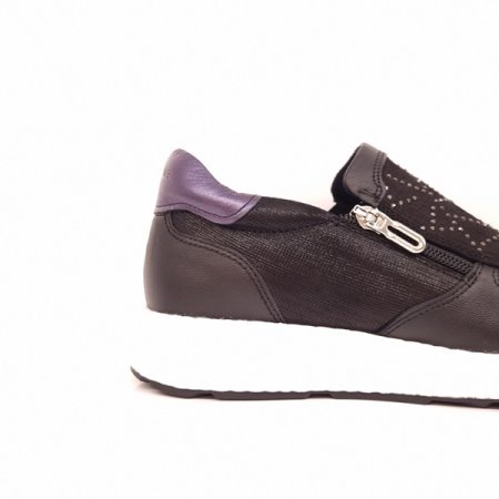 텐션 좋은 몰드창 지퍼 포인트 슬립온