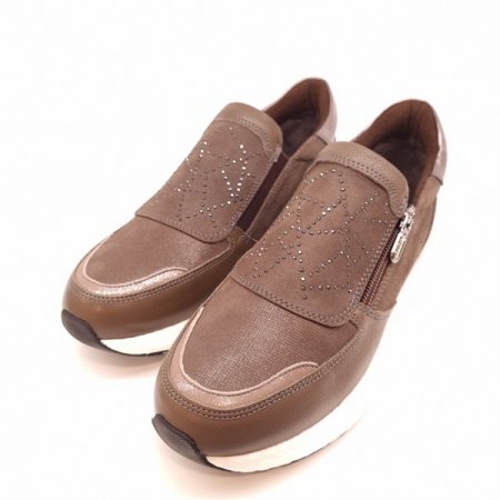 텐션 좋은 몰드창 지퍼 포인트 슬립온